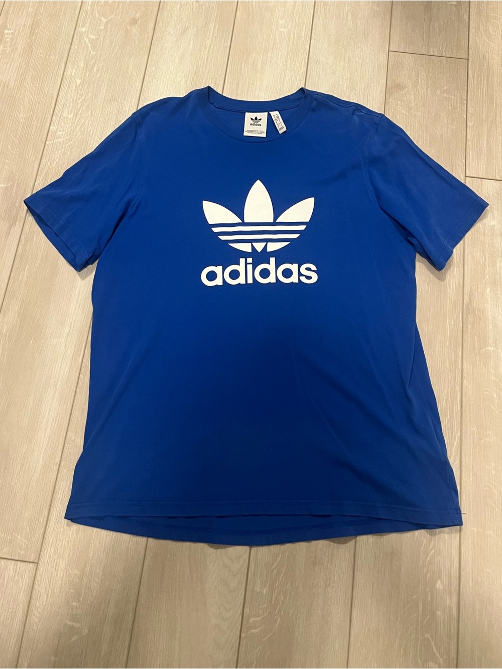 adidas Royal Blue Trefoil Logo Short Sleeve Tee